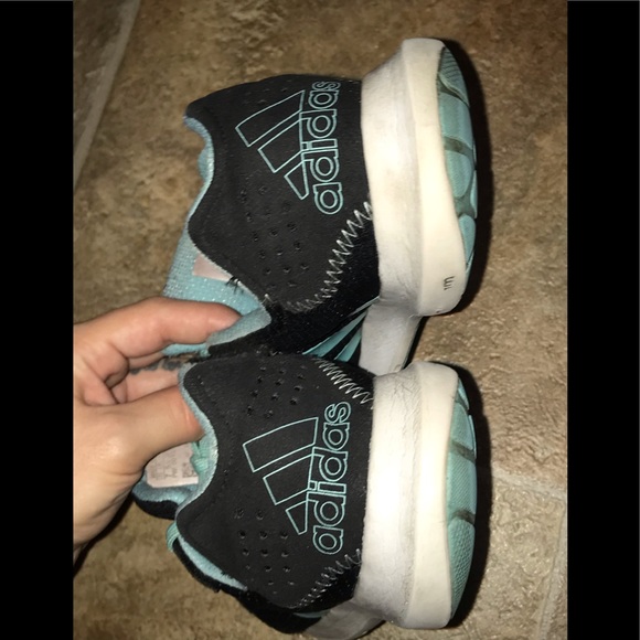 Adidas Teal Cloudfoam Ortholite Running Sneakers 7 - Picture 5 of 8